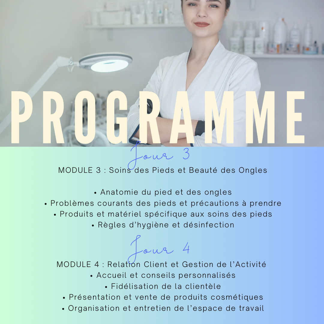 Formation Technique Esthétique du Visage, des Mains et des Pieds