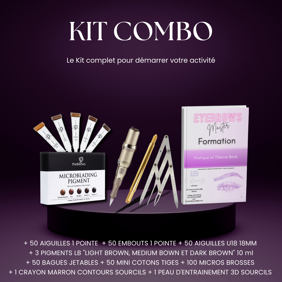 KIT COMBO maquillage permanent des sourcils Microblading et Microshading